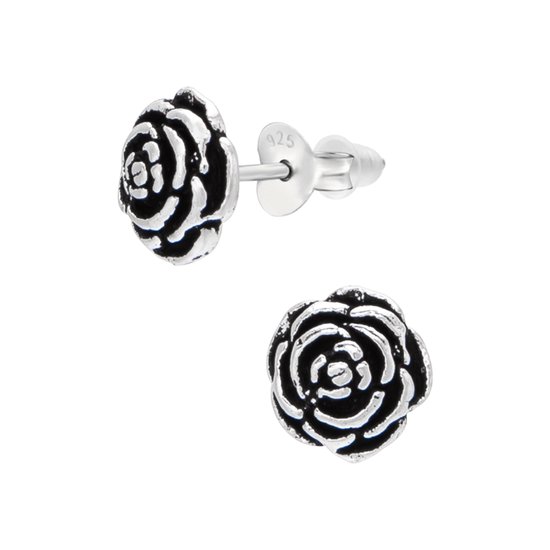 Zilveren oorstekers roos – Oorbellen 925 sterling zilver