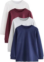 Next - Jongens - Verpakking van 4 zachte T-shirts met lange mouwen - Wit