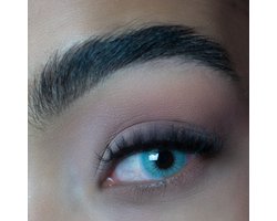 Topaz -3.00 - Realistische Kleurlenzen - Blauw - Maandlenzen - Kleurlenzen op sterkte en zonder sterkte - Dekkende/zachte lenzen - Comfortabel voor dagelijks gebruik - Halloween - Cosplay - Party
