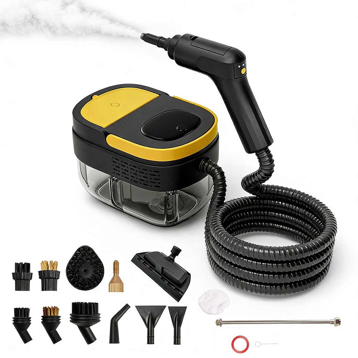 Fokelyi Stoomreiniger-Handstoomreiniger-Tapijtreiniger-2500W- 16 in 1 Stoomreiniger-3BAR- Reinigingsmachine - Stoommop-1.6L Tank-Voor keukenmeubels, badkamer, auto