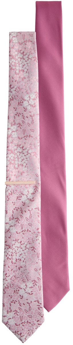 Next - Heren - Set van twee stropdassen - Roze