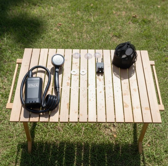 Camping Douche - Oplaadbare Accu - Elektrische Outdoor Douchepomp - Buiten Douche - LED Display - Staza