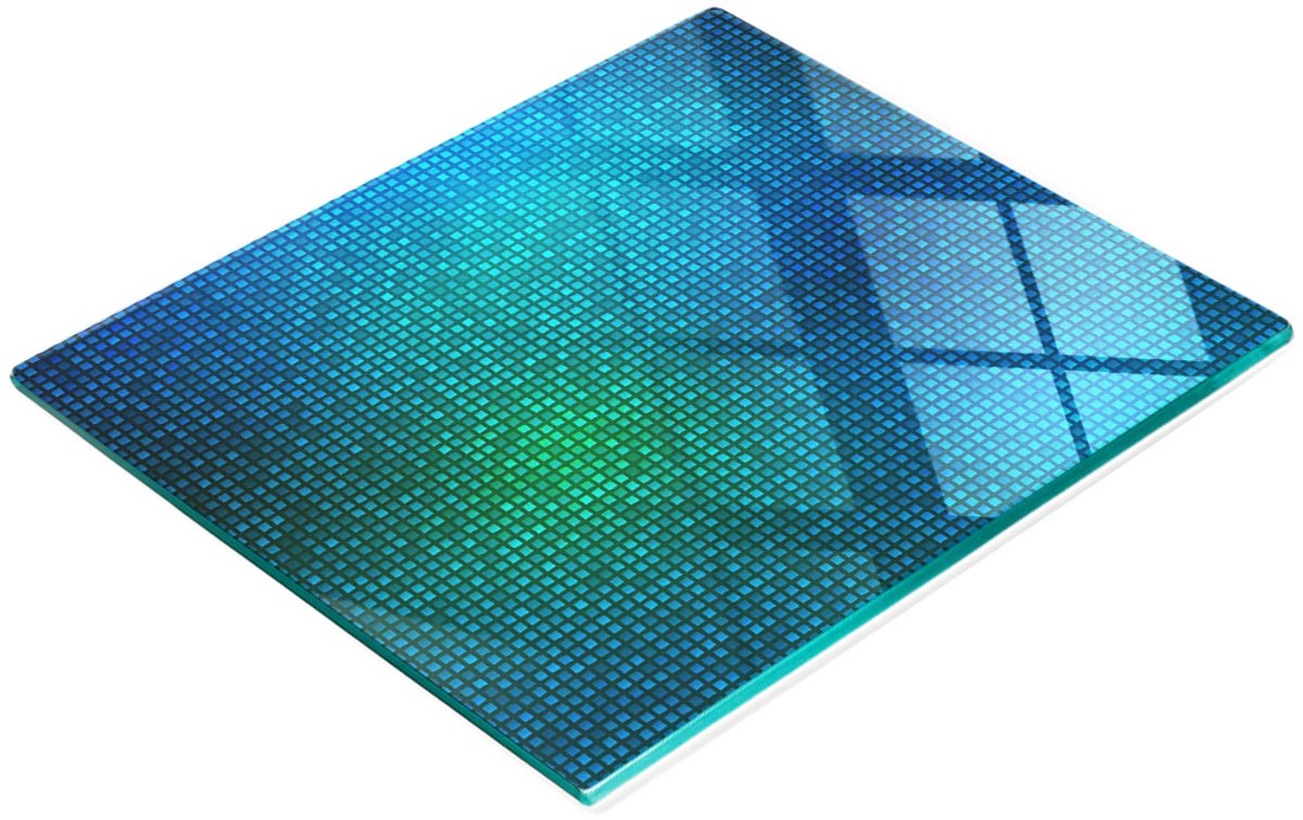 Duurzame en stijlvolle glazen snijplank met abstract patroon, 60x52 cm