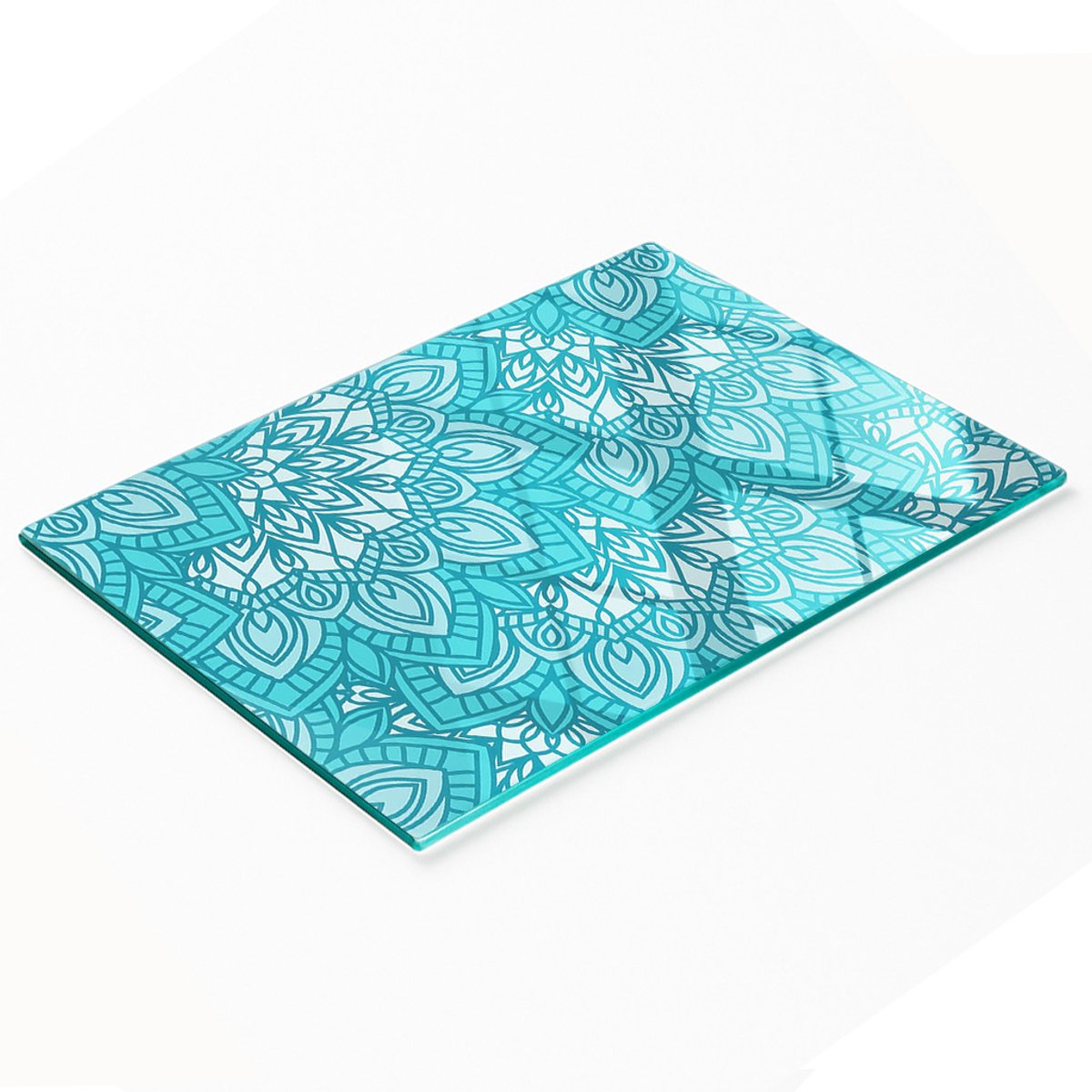Multifunctionele decoratieve keukenplank van gehard glas, afmetingen 80x52 cm