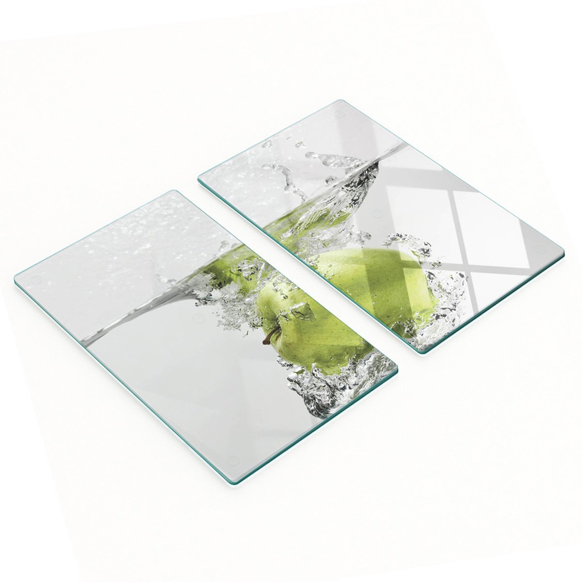 Glazen snijplanken met appel-onderwaterafbeelding, 2x30x52 cm