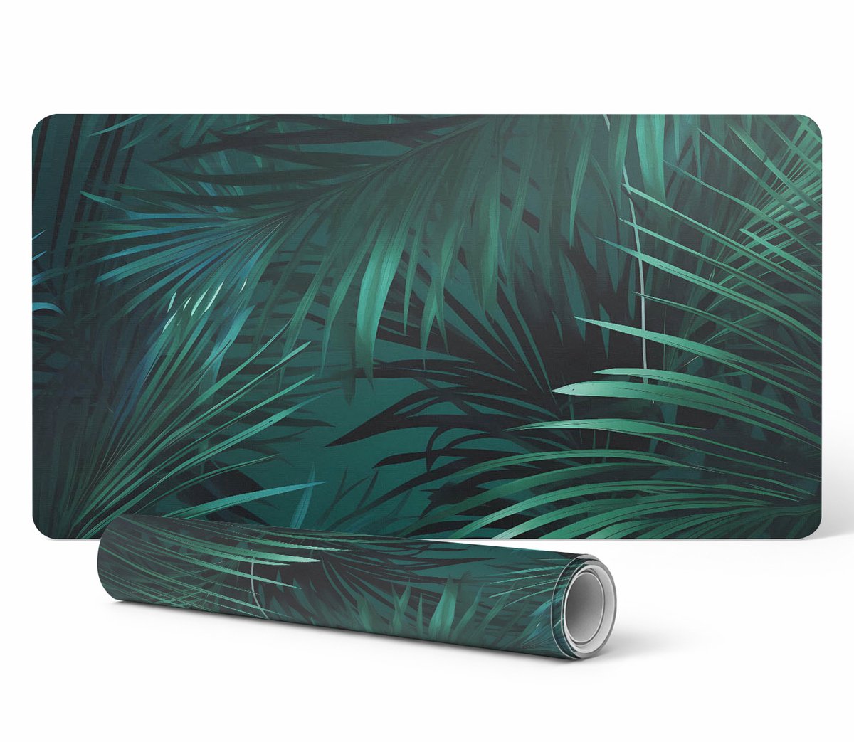 Antislip gamingmuismat met tropische bladeren, 90x45 cm