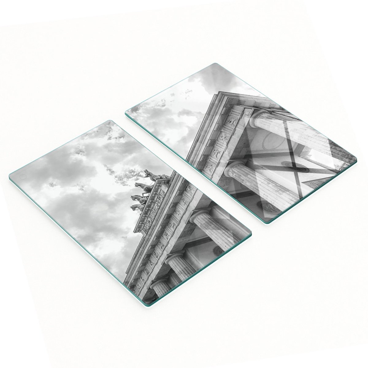 Keukenplanken van gehard glas met afbeelding van de Brandenburger Tor, 2x30x52 cm