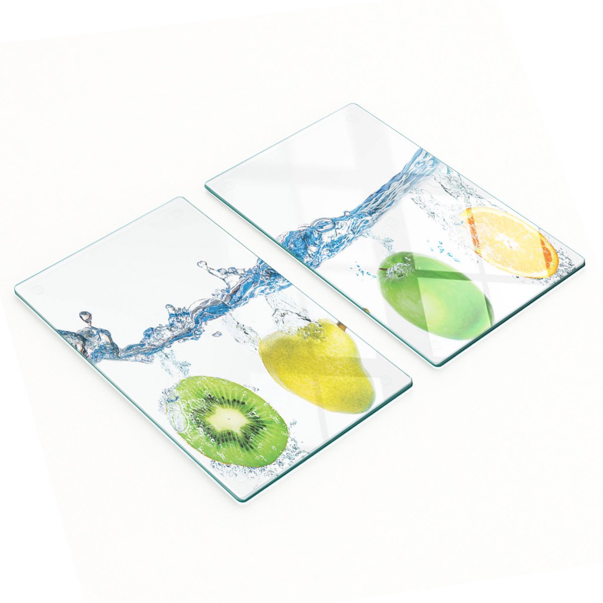 Multifunctionele decoratieve glazen keukenplanken voor fruit en water, 2x30x52 cm