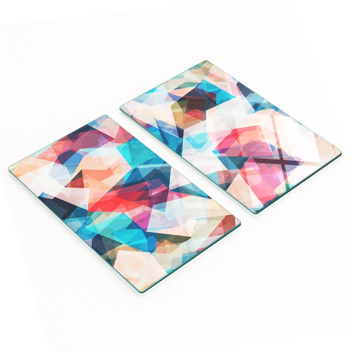 Decoratieve glazen snijplanken met mozaïekabstractie, 2x30x52 cm