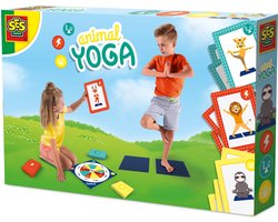 SES - Animal yoga - Yoga voor kinderen - inclusief yoga matjes, spinner bord en  27 kinderyoga kaarten