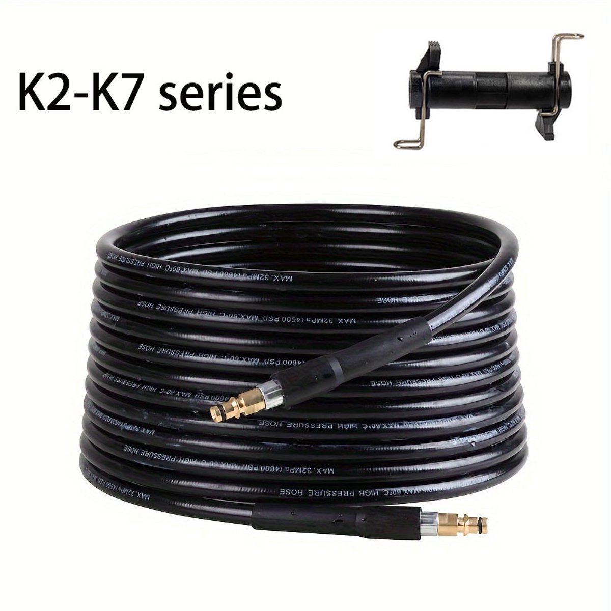 Hogedrukslang 10 Meter - Geschikt voor Karcher K2 K3 K4 K5 K6 K7 Hogedrukreiniger - Hogedrukreinigingsslang met Quick Connect Snelkoppeling - Vervangingsslang - Slijtvast & Explosiebestendig
