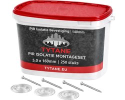Combinatiepakket 5,0 x 160mm voor PIR isolatie 140mm - 250 stuks