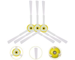 Elkuaie Zijborstels - 3-stuks - Voor Roomba Stofzuiger 600/700 Serie - Geel
