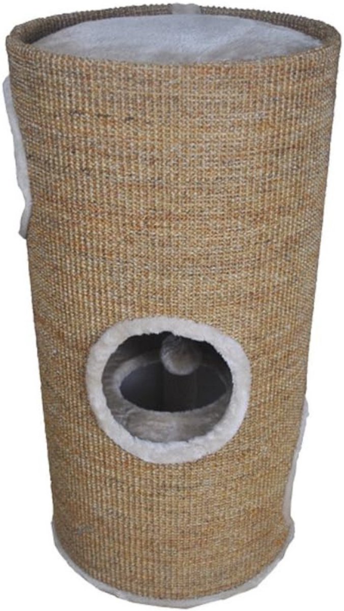 Quvo® Krabton - Krabpaal - Krabton voor Katten - Lichtbruin.- 36x 36x 70cm