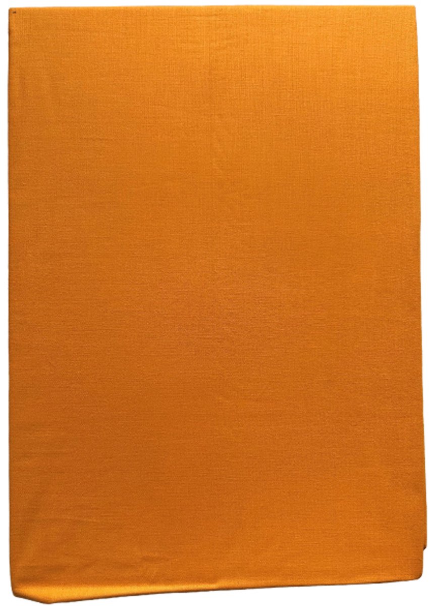 Percale Katoenen Hoeslaken - 180x200 cm - Litsjumeaux - Hoekhoogte 28 cm - Oranje - Fris & Ademend - Restant Actie!
