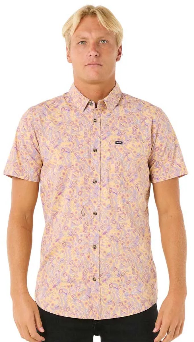 Rip Curl Floral Reef S/S Shirt Smokey Grape Roze