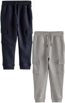 Next - Jongens - Set van 2 slim-fit cargojoggingbroeken - Blauw