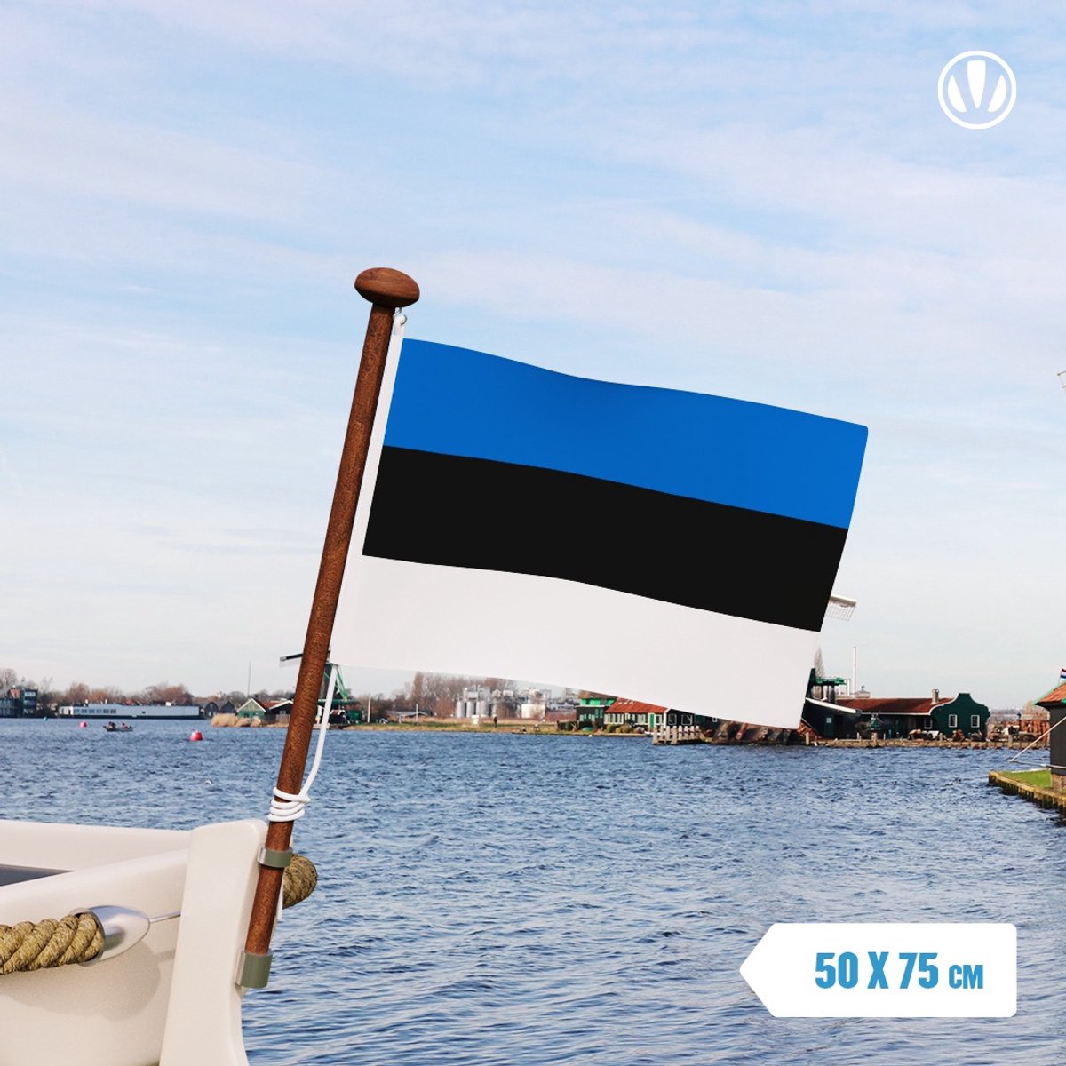 vlag Estland 50x75cm - Spunpoly