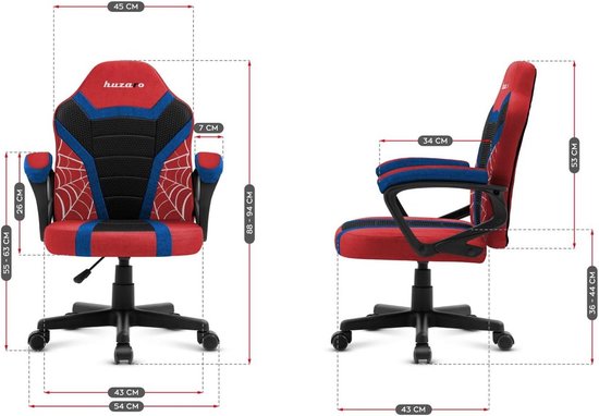 Ergonomische Gamingstoel voor Kinderen - Comfortabele en Verstelbare Racer Stoel van Merkloos — afbeelding 3