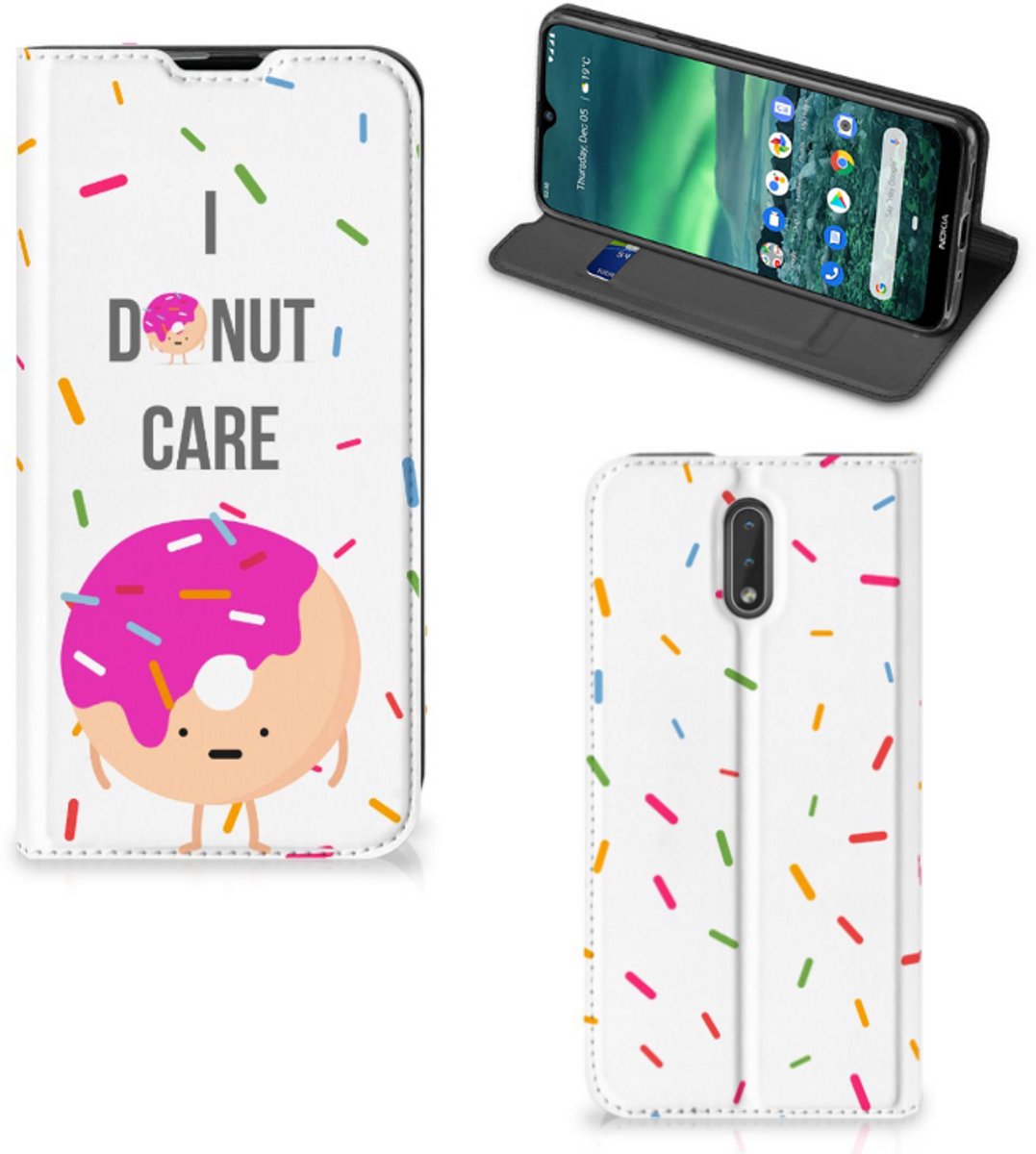 Nokia 2.3 Flip Style Cover Donut Roze