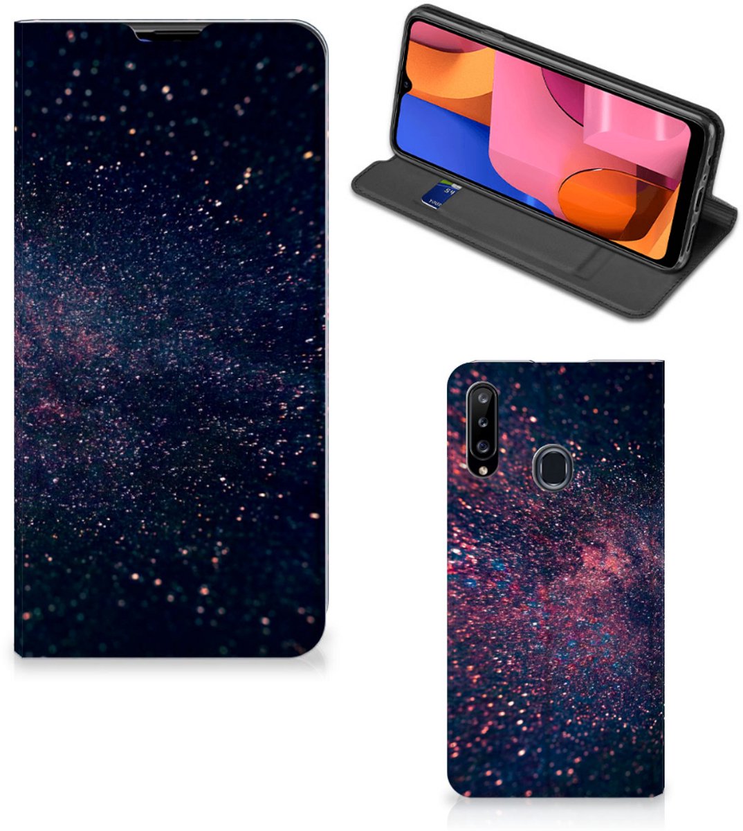 Samsung Galaxy A20s Stand Case Stars