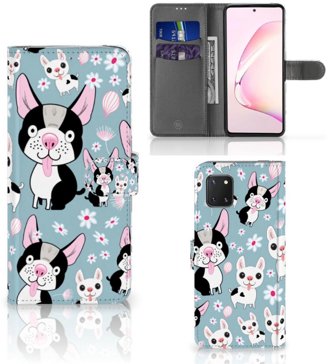 Samsung Note 10 Lite Telefoonhoesje met Pasjes Hondjes
