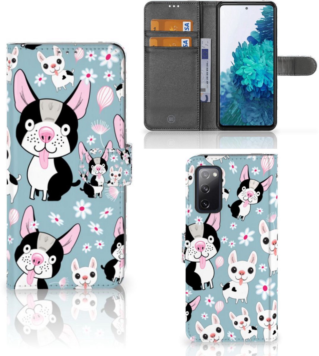 Samsung Galaxy S20 FE Telefoonhoesje met Pasjes Hondjes