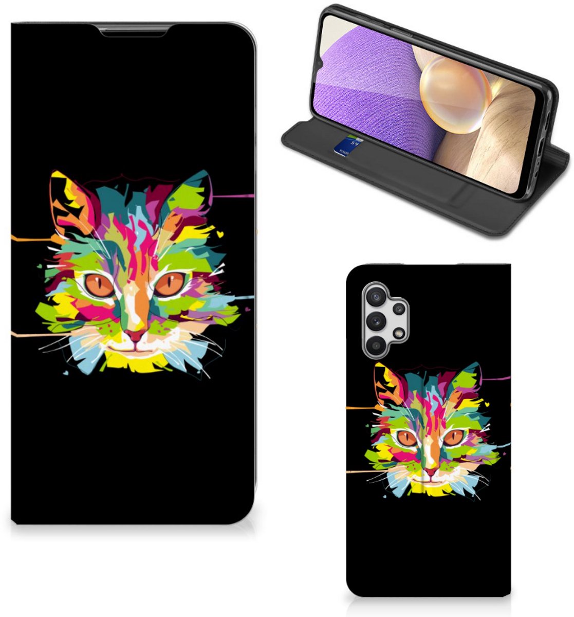 Samsung Galaxy A32 5G Magnet Case Cat Color