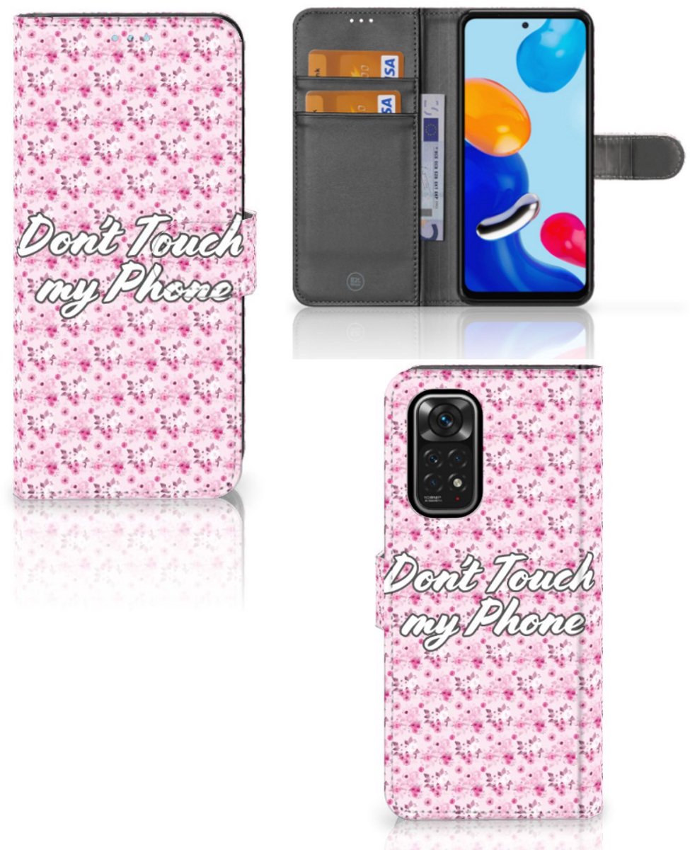 Xiaomi Redmi Note 11/11S Portemonnee Hoesje Flowers Pink DTMP