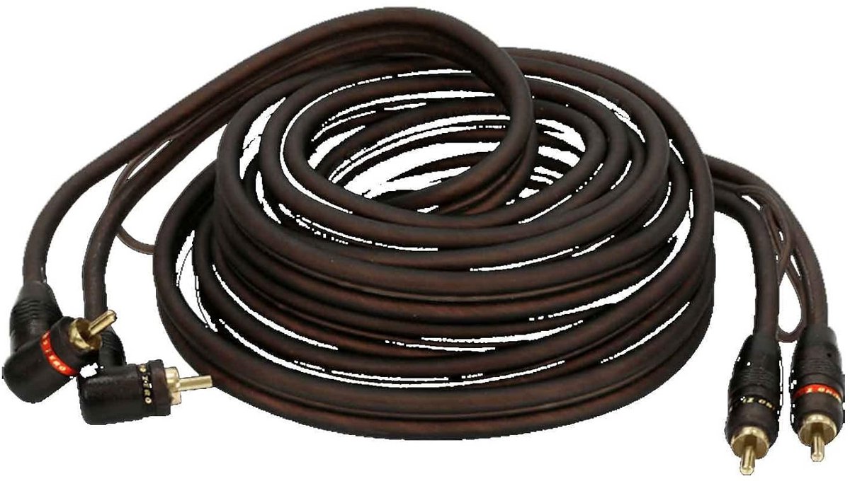 3-voudig afgeschermde 5,0 m RCA-kabel voor optimale audiokwaliteit