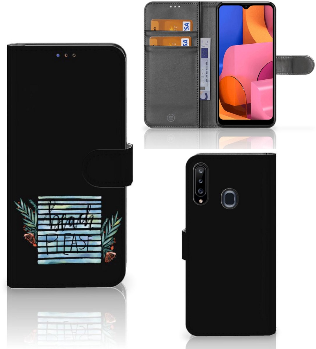 Boekhoesje voor Samsung Galaxy A20s Leuk Hoesje Boho Beach