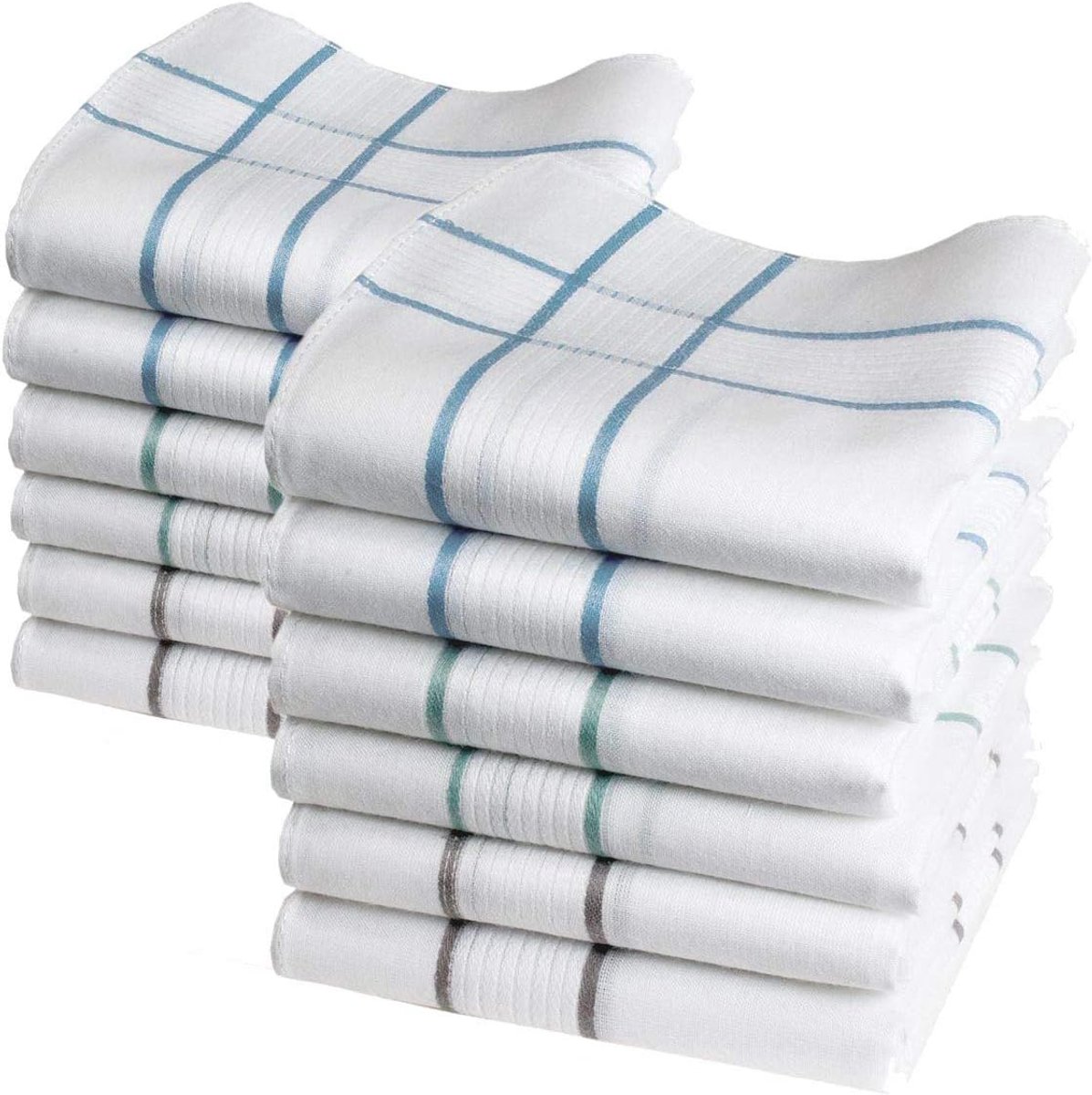 Discrete zakdoeken voor heren - Groot formaat 40cm x 40cm - 6 of 12 stuks - 100% katoen - Verkrijgbaar in 3 kleuren