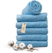 Misstowels.nl - Serviette - Serviette de qualité hôtelière - Bleu ciel - 50x100 - 5+1 Bundle