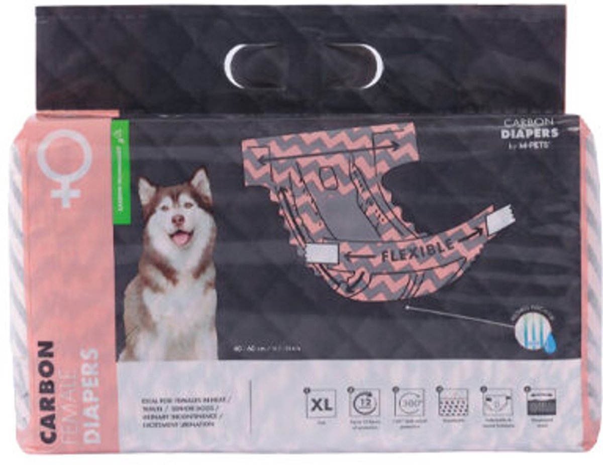 M-Pets Carbon Luiers voor Teefjes - XL