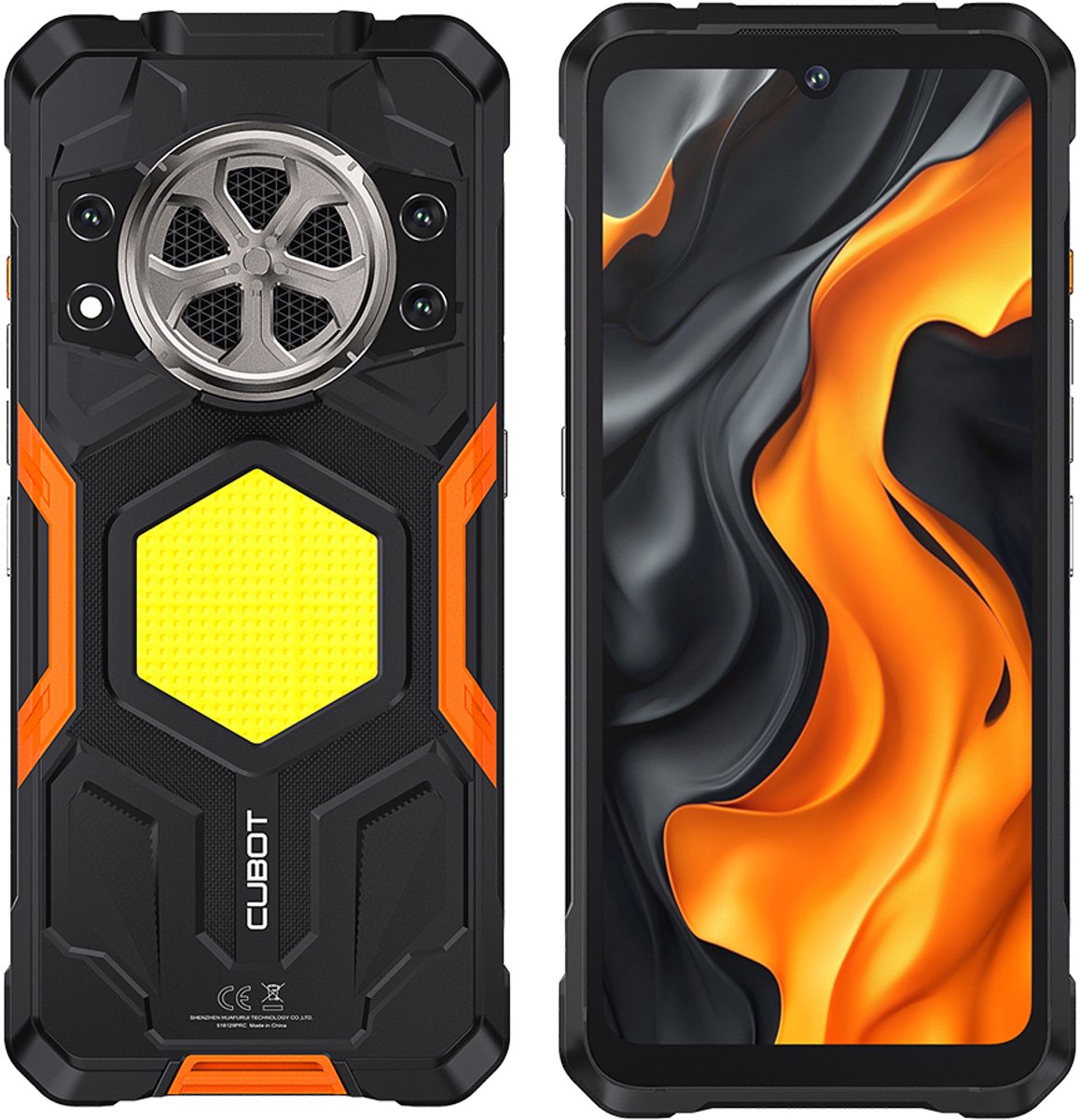 CUBOT Kingkong Power 5 Robuuste Smartphone - 16GB RAM - 128GB ROM - 15300mAh - 6.88 inch 120Hz - IP68/IP69K - Android 15 - NFC - GPS - Zwart