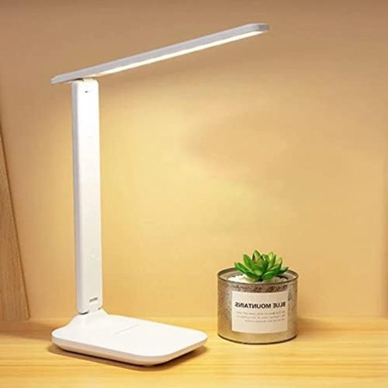 Quvo®Bureaulamp led dimbaar daglicht - Tafellamp Nagelstyliste Met 3 Kleuren en 10 felheid instellingen - Nagel salon - Tafellamp - Daglichtlamp - Lichttherapielamp - Manicure – Salon - Beauty – Make Up – Hobby lamp- Wit - ‎26x 9x 28cm; 290 g
