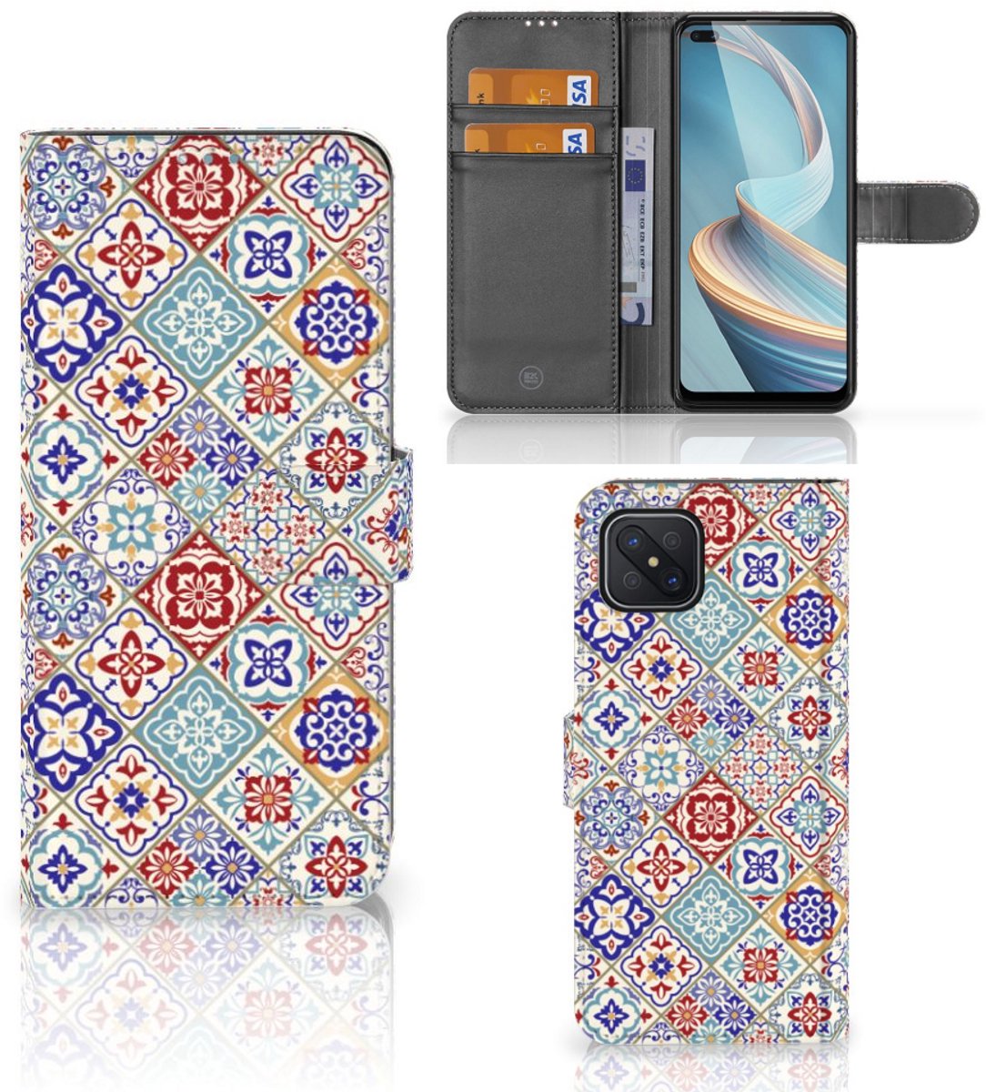 OPPO Reno4 Z Bookcase Tiles Color