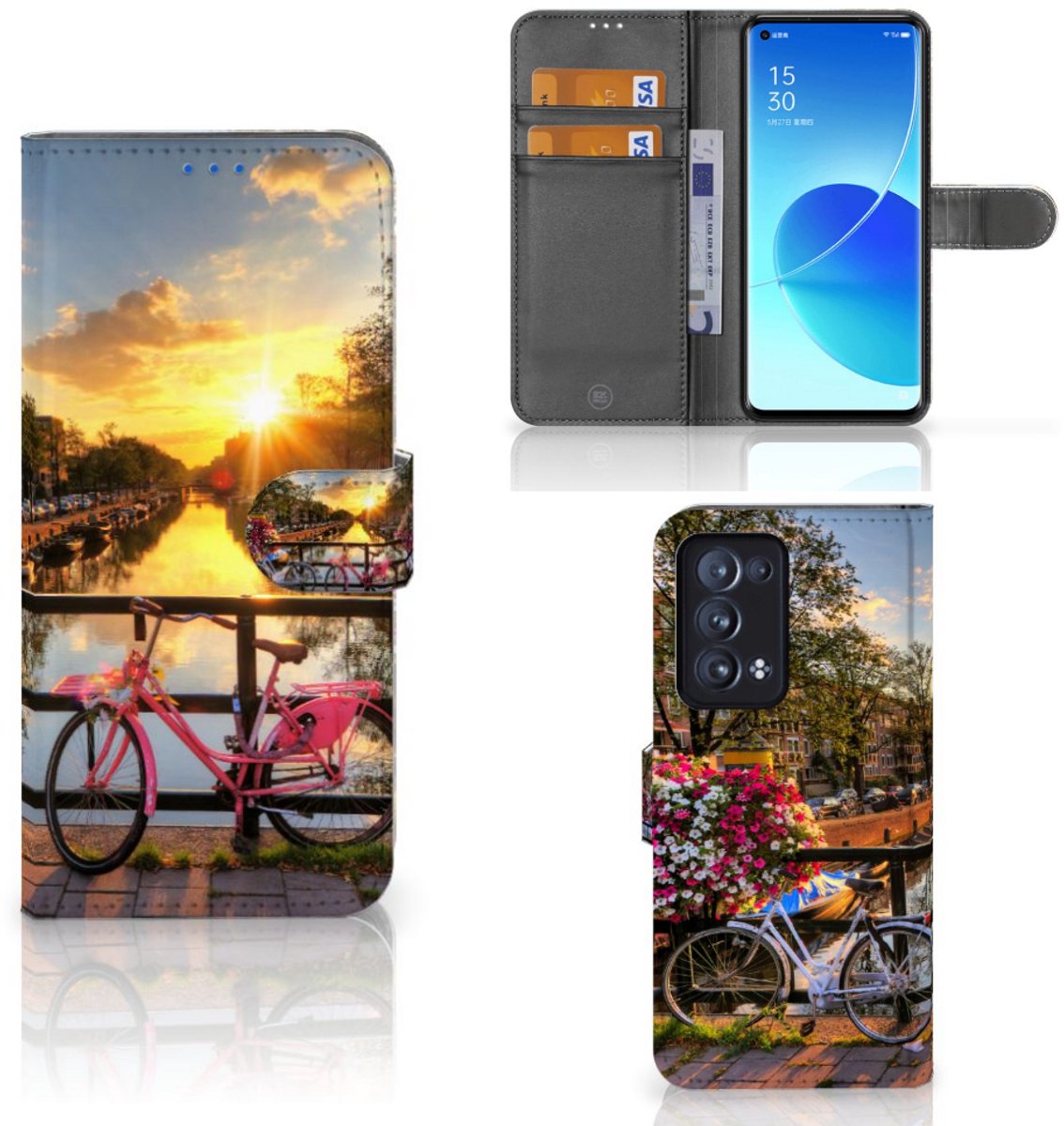 OPPO Reno 6 Pro Plus 5G Flip Cover Amsterdamse Grachten