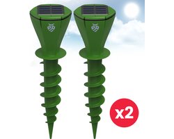 Pest Protest 2-Pack Mollenverjager op Zonne Energie - Waterdicht - Mollenbestrijding – Diervriendelijk mollen verjagen - Incl. Ebook