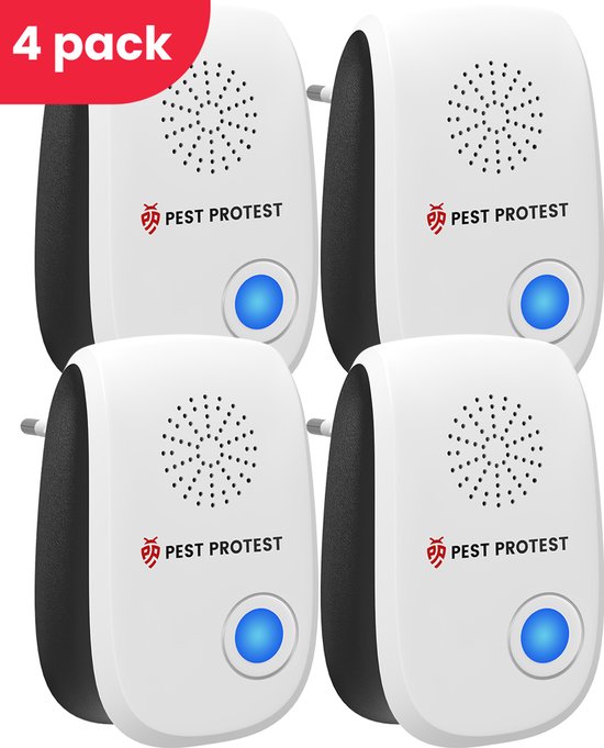 Pest Protest 4-Pack Ultrasonische Muizenverjager
