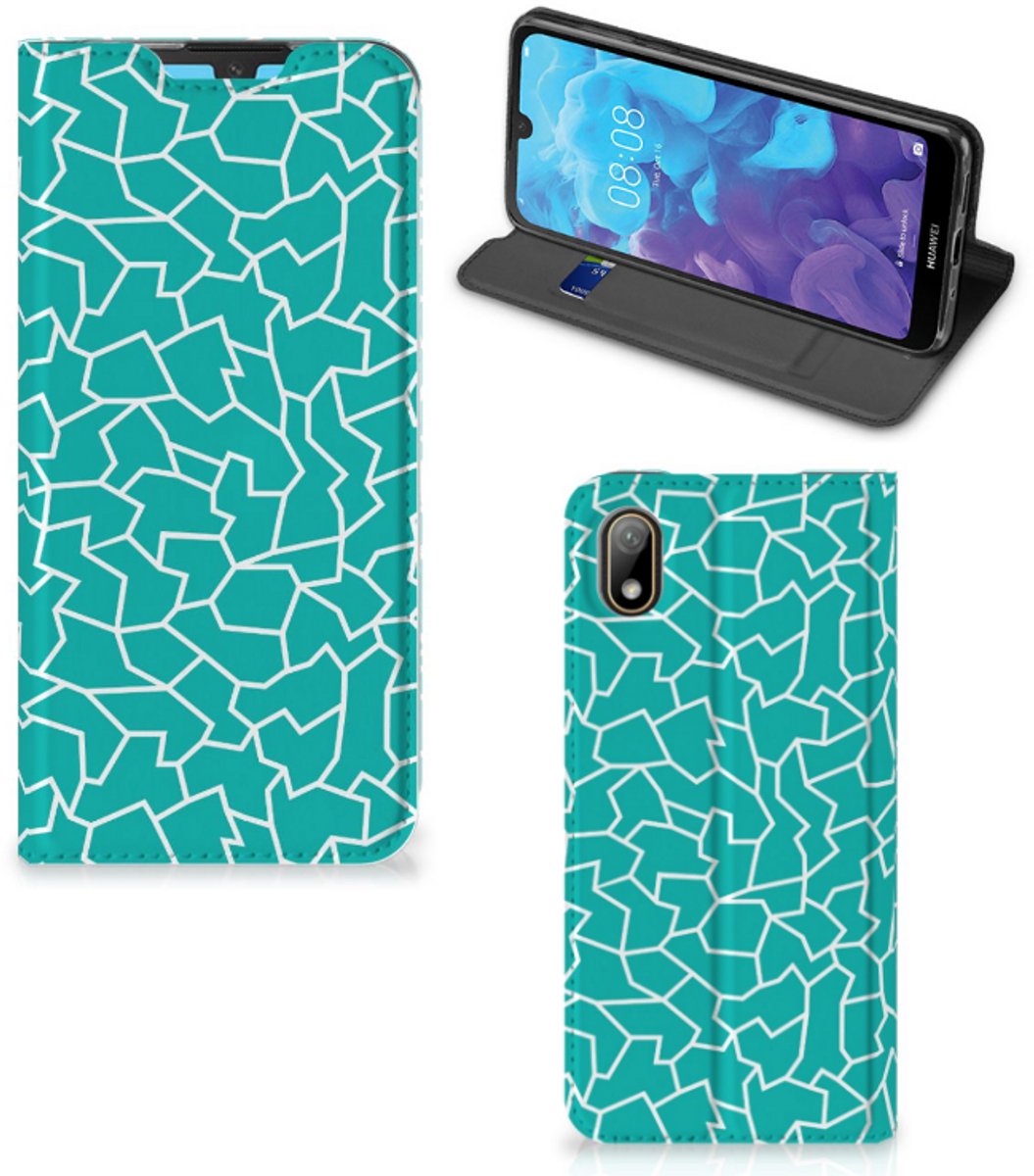 Huawei Y5 (2019) Bookcase Cracks Blue