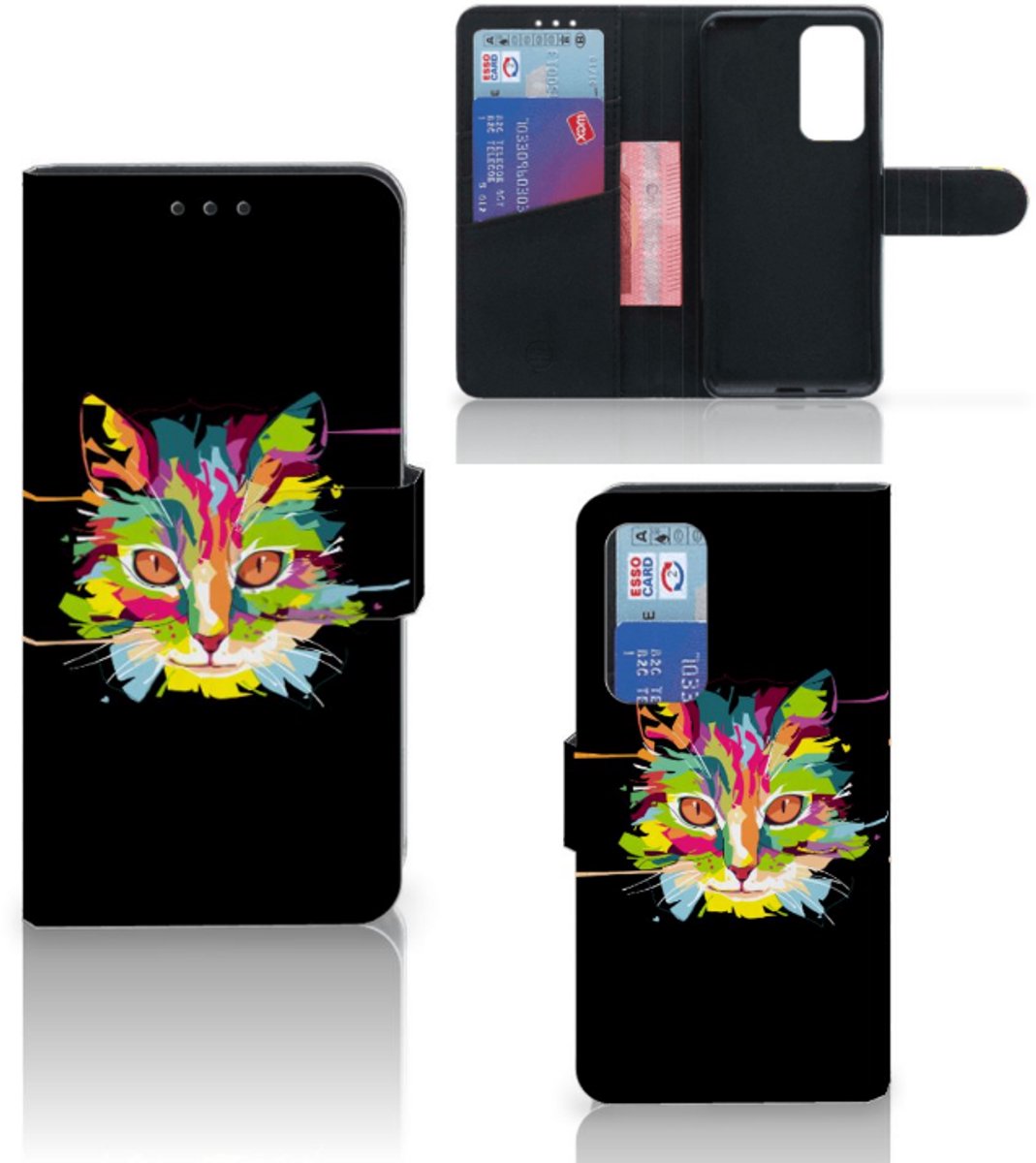 Huawei P40 Leuk Hoesje Cat Color