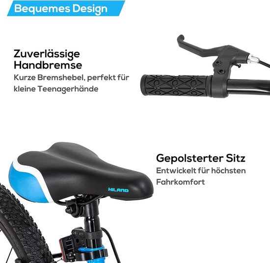 20 inch Kinderfiets MTB voor Jongens en Meisjes - Enkelvoudige Versnelling met V-rem, Geschikt voor 5-10 Jaar van Merkloos — afbeelding 3