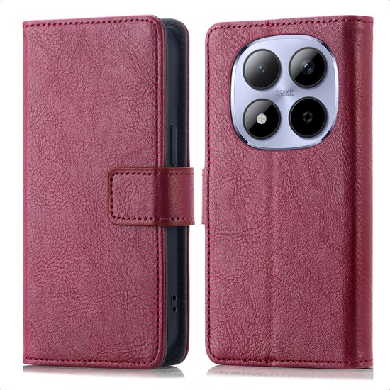 imoshion Hoesje - Geschikt voor Xiaomi Redmi Note 15 Pro Plus (5G) - Luxe Bookcase - Bordeaux