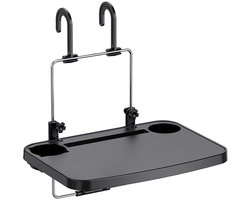Stuurwielbak - Draagbaar Autostoelbakje, Verstelbare Haakbevestiging, Opvouwbaar Autobureauplatform | Snacktafel Laptophouder Voor Reizen, Woon-werkverkeer En Roadtrips Sets Accessoires