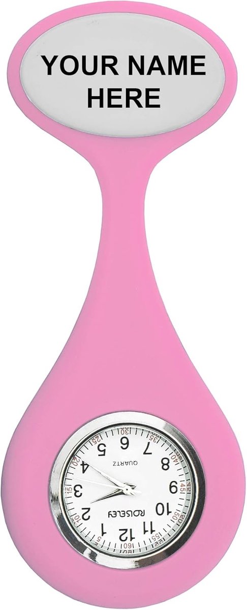 Gepersonaliseerd siliconen clip-on verpleegster FOB horloge broche zonder merknaam - Perfecte geschenken voor medische professionals