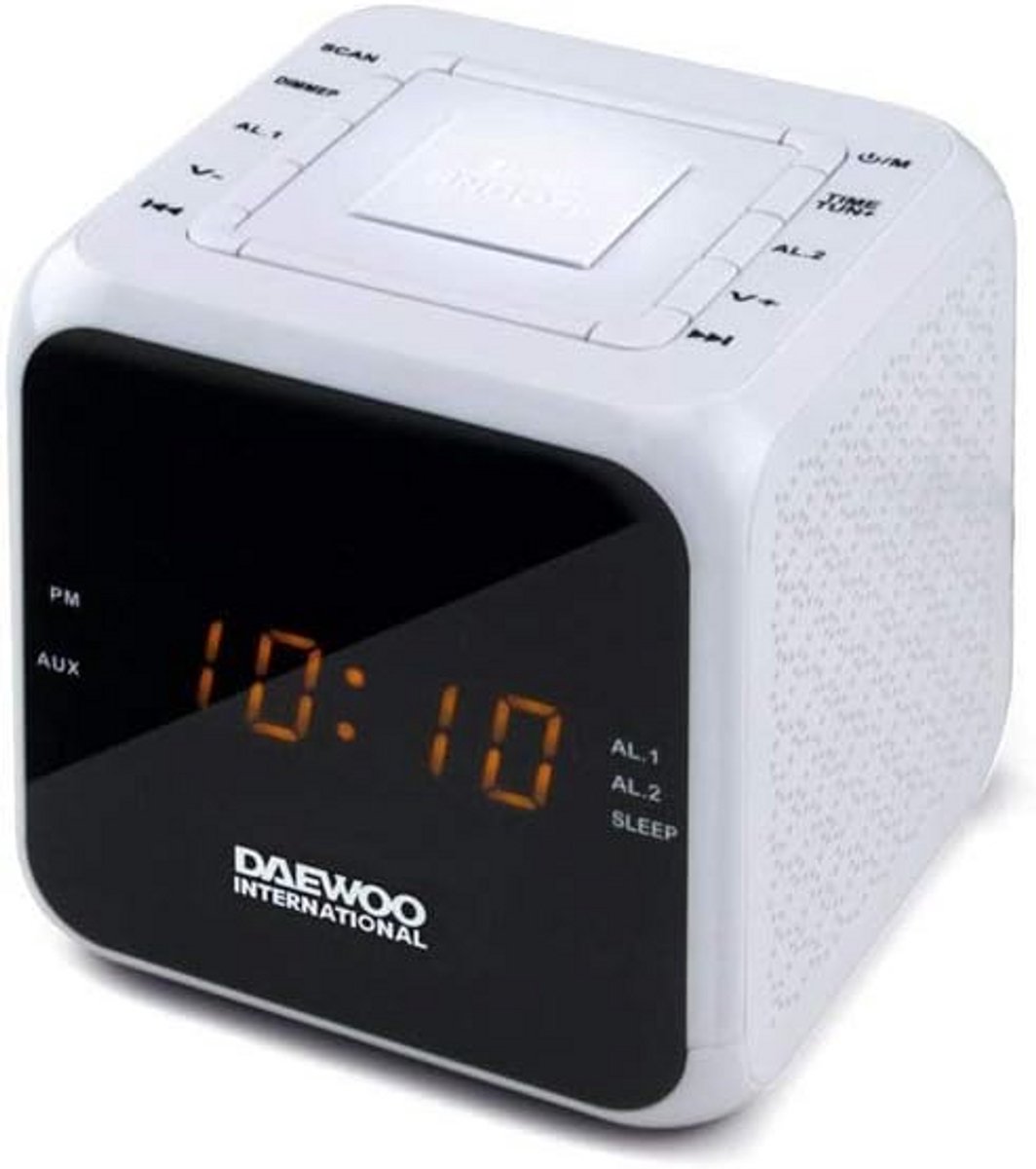 Witte Radio Wekkerradio met Digitale Weergave