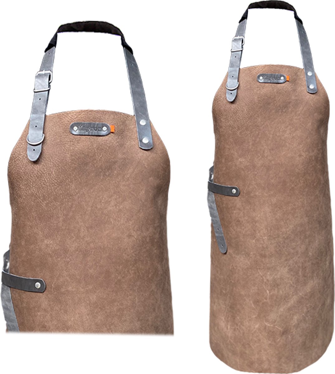 Xapron Miami - Leren schort - Bruin - maat 82/60 L