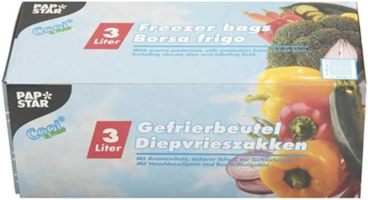 Diepvrieszakken 3 liter - Transparante Vrieszakken voor Voedsel