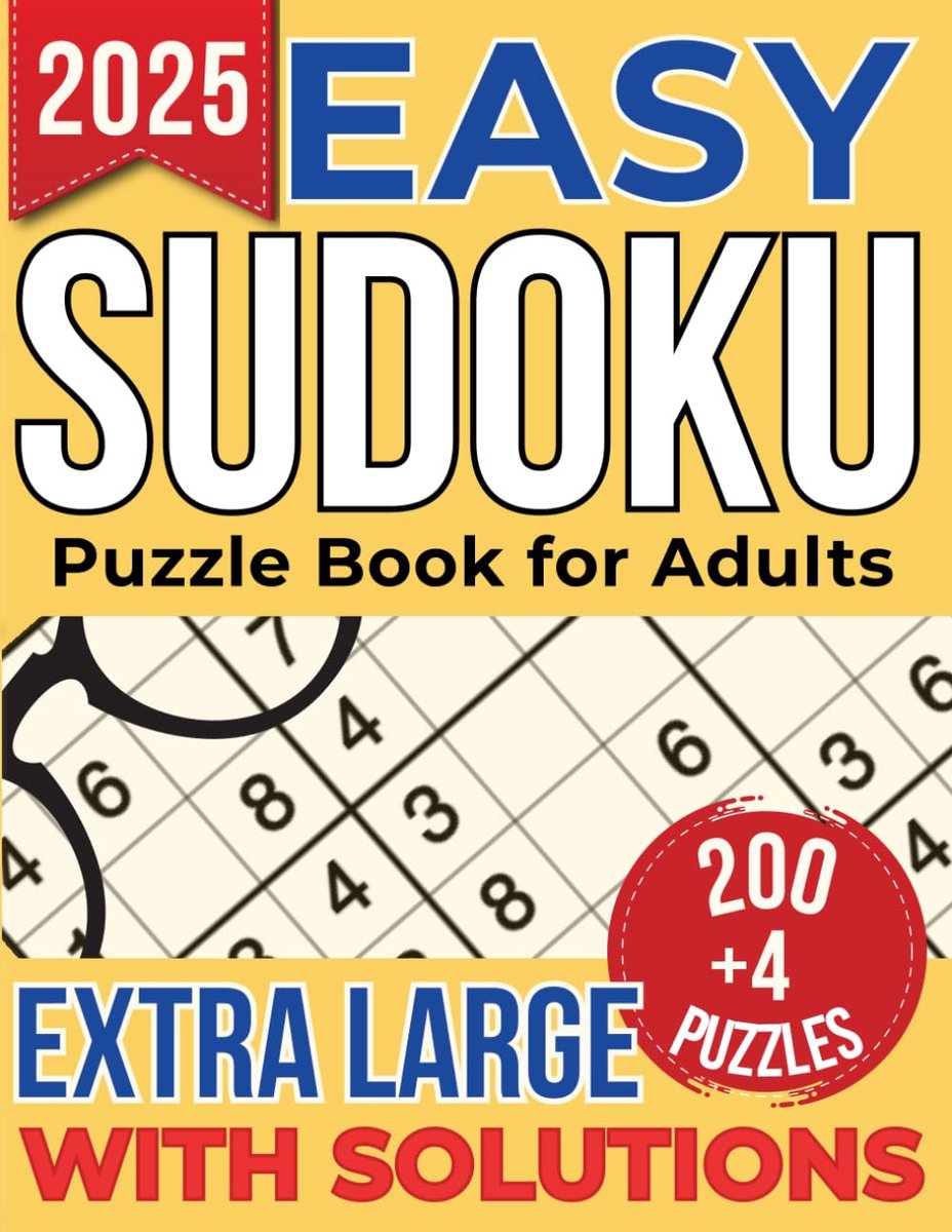 Grote Print Sudoku Puzzelboek met Oplossingen - 200 Gemakkelijke Puzzels voor Jongeren, Volwassenen en Senioren
